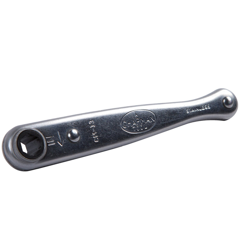 Chapman MFG CM-13 Mini Ratchet  1/4 Drive  USA Made Stainless Steel Ratchet with 20 Tooth Gear & 18 Degree Working Arc