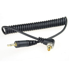 Synchronizacn k bel DSLRKIT s poc tacom a bleskom 2,5 mm na samec so skrutkovac m z mkom