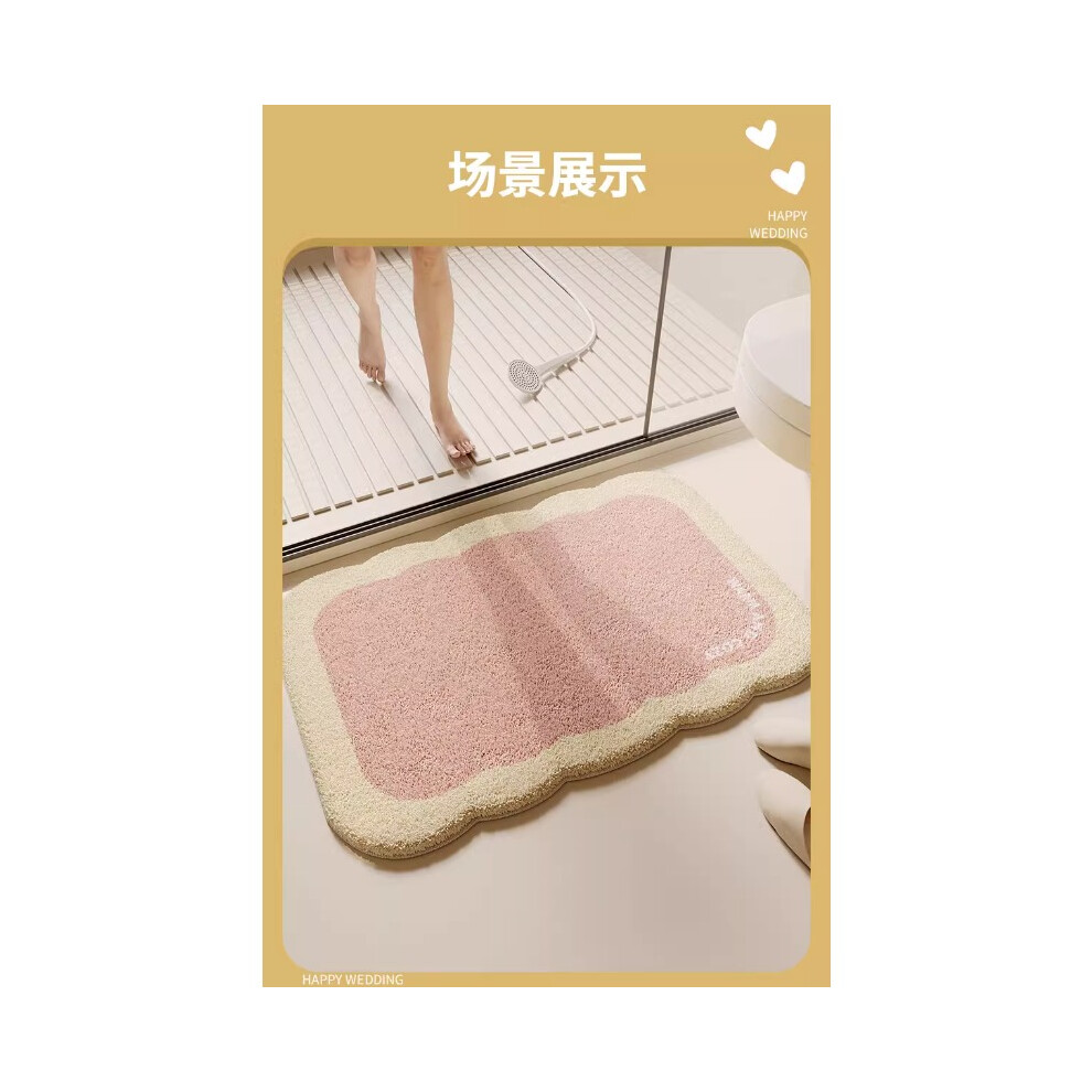 (Cherries, 120x180cm47.2x70.8in) Special-shaped carpet bathroom door non-slip imitation cashmere absorbent foot pad