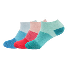 BambooMN Dames Small Fuzzy Soft Alo   Vera Infused Nylon Spa Sokken Assortiment A 3 Paar