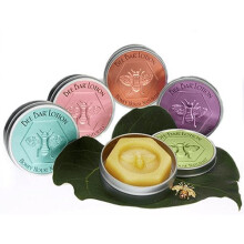 Honey House Large Bee Bar Natural Solid Lotion Bar 2 Oz in Embossed Tin Case Assortment of 5 Scented Bars