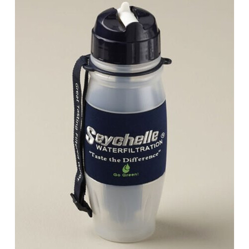 ReadyWise - 28 Oz Seychelle Wasserfilterflasche, für Wandern, Camping, BPA-frei, Grau/Schwarz 1