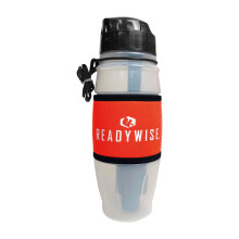 ReadyWise - Bottiglia di Filtraggio Acqua Seychelle da 28 Oz, per Escursionismo e Campeggio, Senza BPA, Grigio/Nero