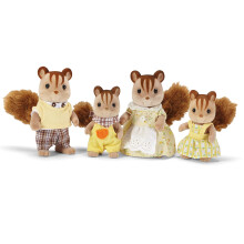 Calico Critters Walnut Squirrel Family - S?t med 4 samlerdukkefigurer til b?rn i alderen 3+