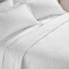 Courtyard by Marriott Colcha Texturizada - Colcha Leve com Textura Ativada por Lavagem - Branca - Queen