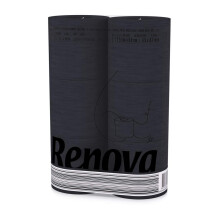 Carta igienica Renova H&PC-53742 a 3 veli, morbida, nera (confezione da 6)