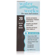 Water Works Σκόνη Μόνιμου Χρώματος Μαλλιών για Άνδρες και Γυναίκες, #20 Μαύρο
