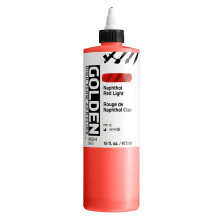 High Flow Acrylics av ??GOLDEN Naphthol Red Light 16 fl. uns. Flaska Professionell Akrylfrg Semi-Opak