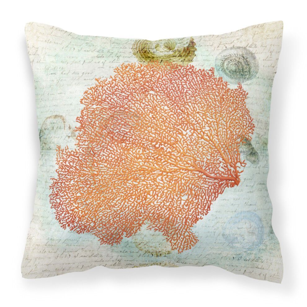 Coussin d   coratif en toile rose corail, grand format, multicolore, Caroline's Treasures SB3023PW1414