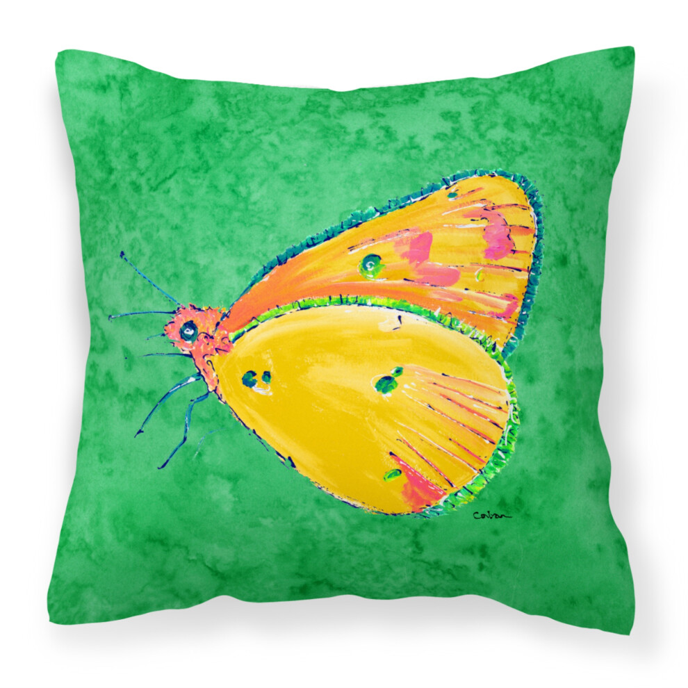 Coussin D Coratif En Toile Verte Et Orange, Motif Papillon, 45,7 X 45,7 Cm, Multicolore, Caroline's Treasures 8861PW1818-image