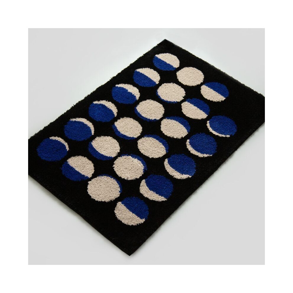 (Macaron Black, 50X80cm 19.7X31.5in) Bathroom door mat, absorbent American retro style bathroom mat, coffee table blanket, writing desk mat-image-OPC-PGBFV2R-NEW