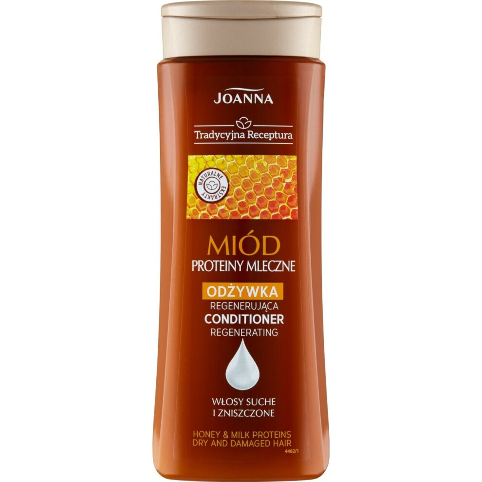 Joanna Traditional Conditioner W/ Honey & Milk Dry Damaged Hair 300Ml