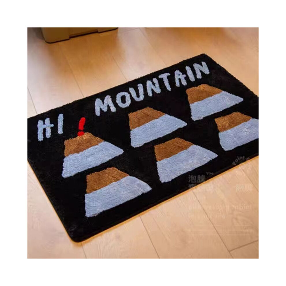 (A-2, 100X150cm 39.3X59in) American retro carpet imitation cashmere thickened household bedside carpet non-slip cute cartoon floor mat bathroom door c