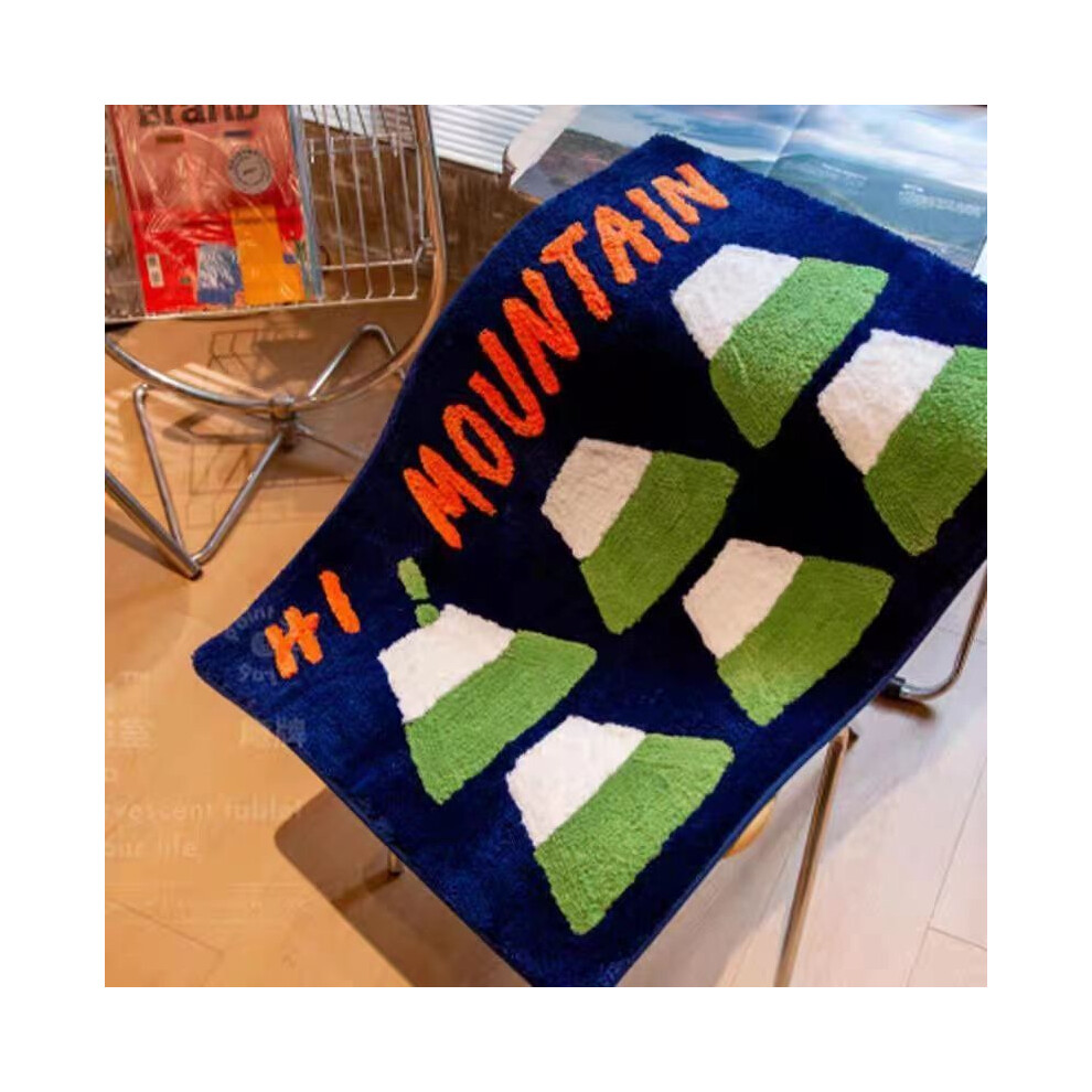 (A-1, 100X150cm 39.3X59in) American retro carpet imitation cashmere thickened household bedside carpet non-slip cute cartoon floor mat bathroom door carpet