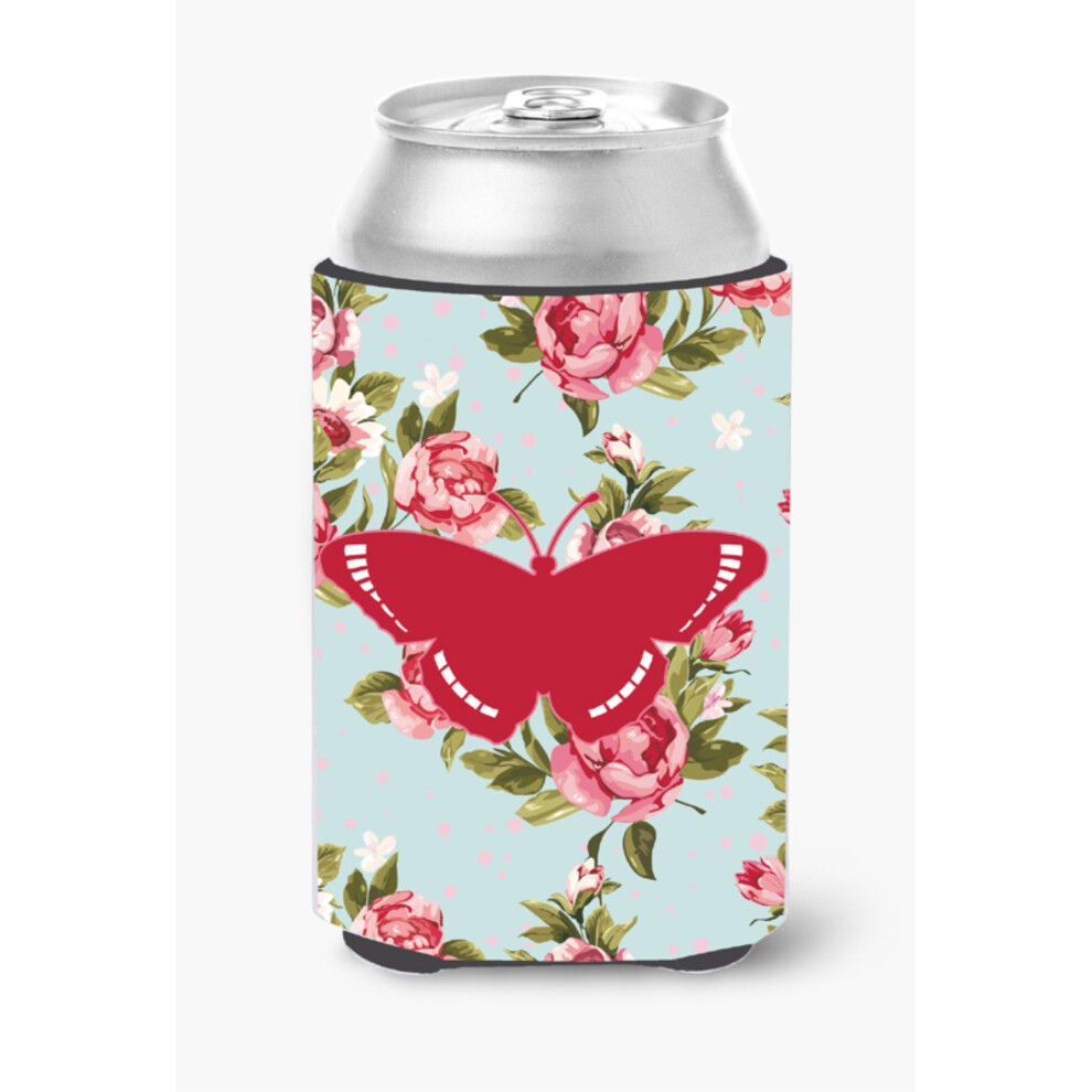 Vlinder Shabby Chic Blauwe Rozen Blik Of Fles Drank Isolator Hugger BB1038-image