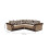 (Beige & Brown, Corner sofa) Modern Comfortable Corner sofa and sofa set 3