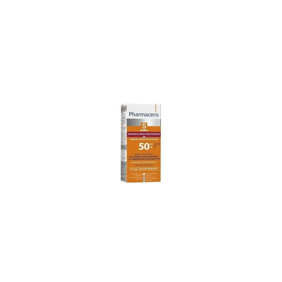PHARMACERIS S cream SPF50 + capillary skin and rosacea 50 ml