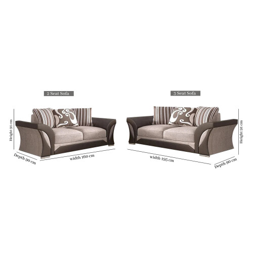 (Beige & Brown, 3+2 seater) Modern Comfortable Corner sofa and sofa set 2