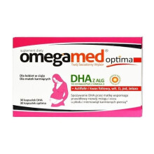 Omegamed Optima DHA z alg dla kobiet w ciąży i matek karmiących, 30 kapsułek DHA + 30 kapsułek Optima