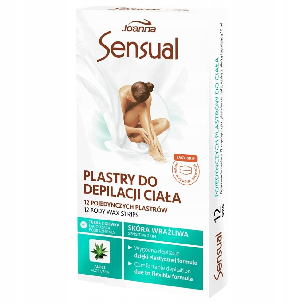 Joanna Sensual Body Depilation Patches Sensitive Skin Aloes 12 Pcs.