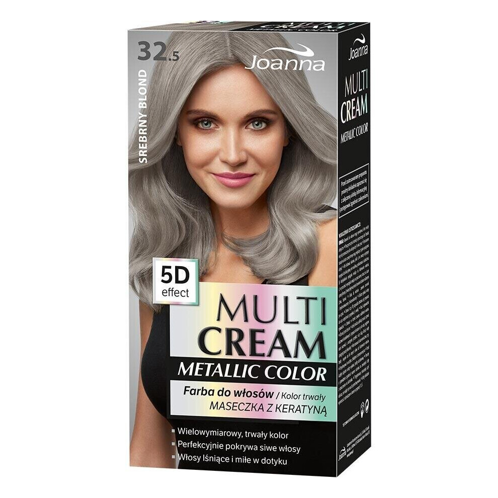 Joanna Cream,Silver Multi Cream Metallic Color Farba 32.5 Srebrny Blond