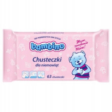 BAMBINO Wet wipes for babies Chusteczki nawilżane dla niemowląt-63piece