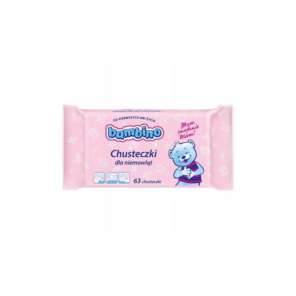 BAMBINO Wet wipes for babies Chusteczki nawilżane dla niemowląt-63piece