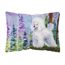 Caroline's Treasures SS8639PW1216 Poodle Decorative Canvas Fabric Pillow Large Multicolor