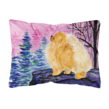 Caroline's Treasures SS8606PW1216 Pomeranian Decorative Canvas Fabric Pillow Large Multicolor