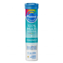Plusssz 100% Multiwitamina + Magnez, smak mango-pomarańcza, 20 tabletek musujących