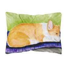 Caroline's Treasures SS8920PW1216 Corgi Decorative Canvas Fabric Pillow Large Multicolor