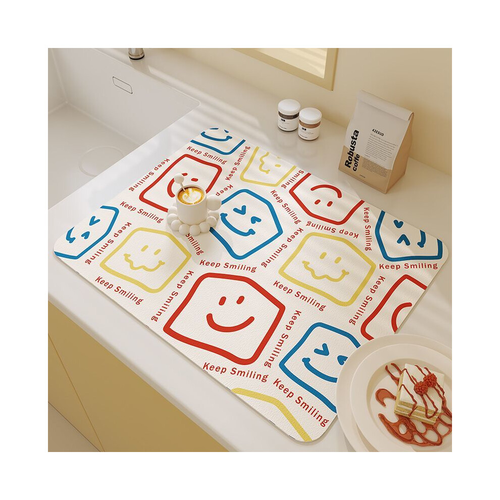 (laugh, 80X120cm  31.5X47.3i) Cream style kitchen drain mat, diatomaceous earth meal mat, water control mat