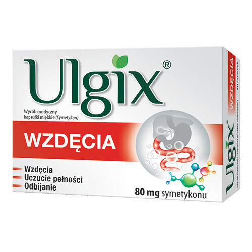 Ulgix Wzdęcia 80 mg, 50 kapsułek miękkich