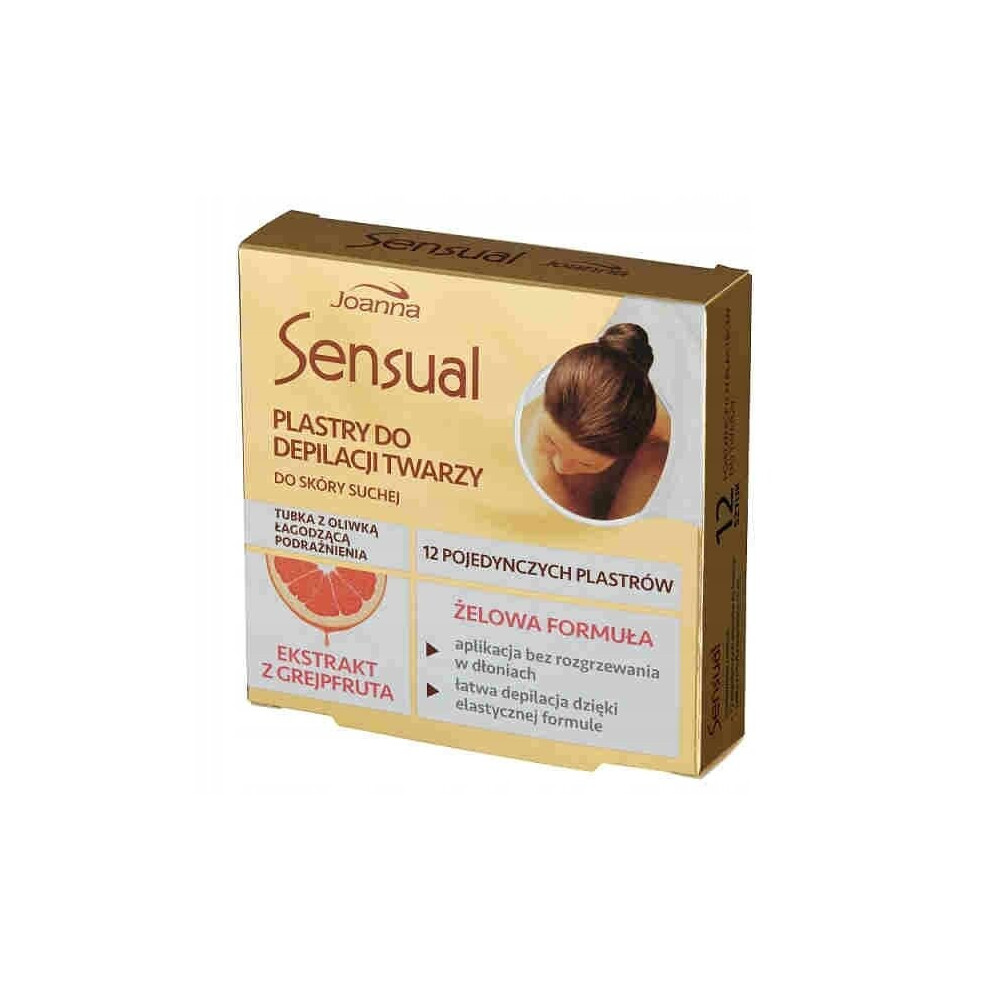 Brand:-Joanna Joanna Sensual Face Depilation Gel Strips With Grapefruit - 12 Pieces