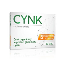 CYNK Zinc supplement 15mg ALG Pharma - 30 tablets