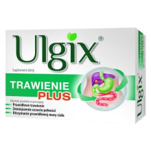 Ulgix Trawienie Plus, 30 kapsułek – suplement wspierający układ pokarmowy (karczoch, cytryńca chińskiego i mięta)