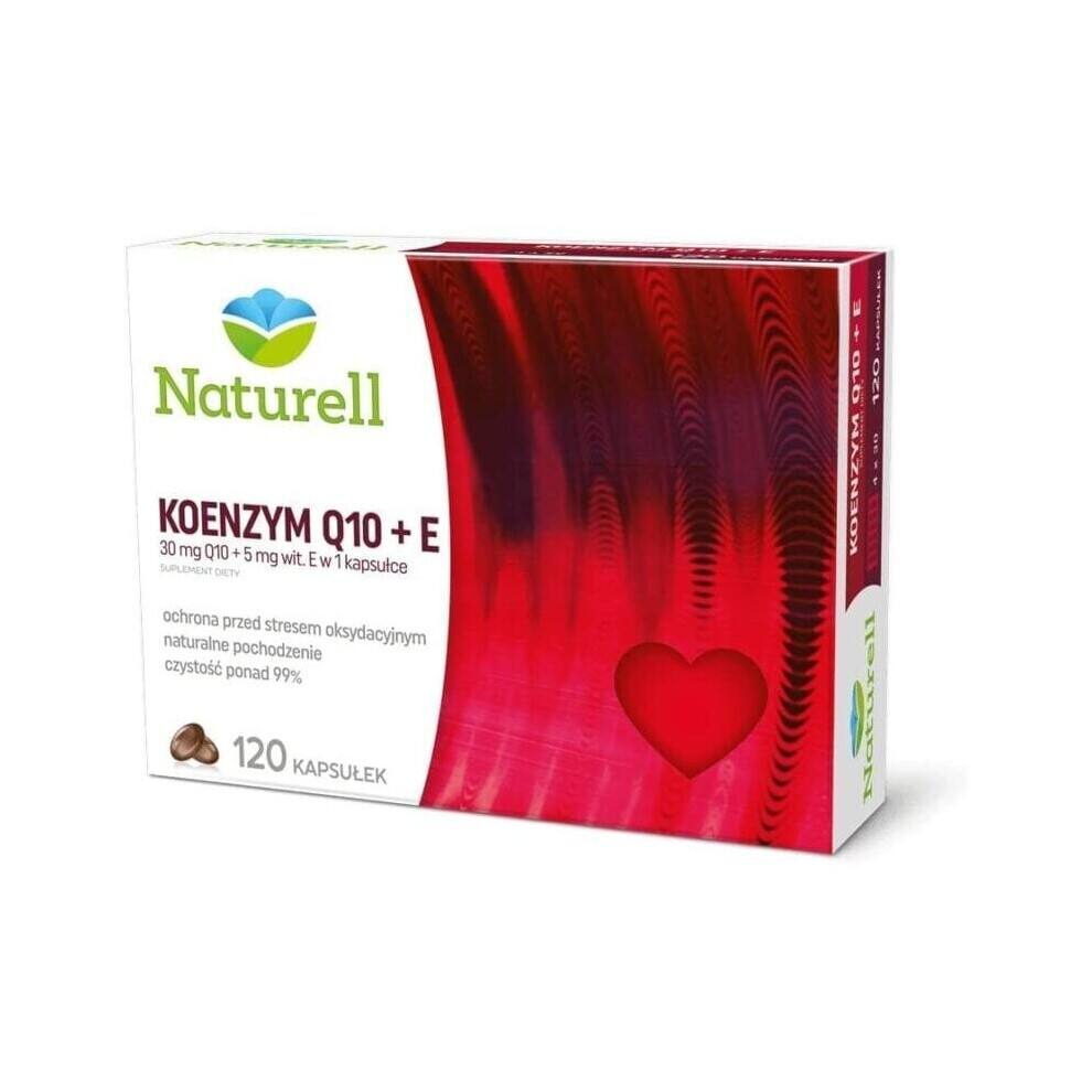 Naturell Koenzym Q10 + E, 120 Kapsułek