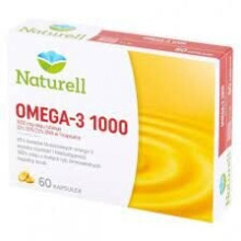 Naturell Omega-3 1000 mg – 60 kapsułek, EPA/DHA dla serca, mózgu i wzroku (2 miesiące)
