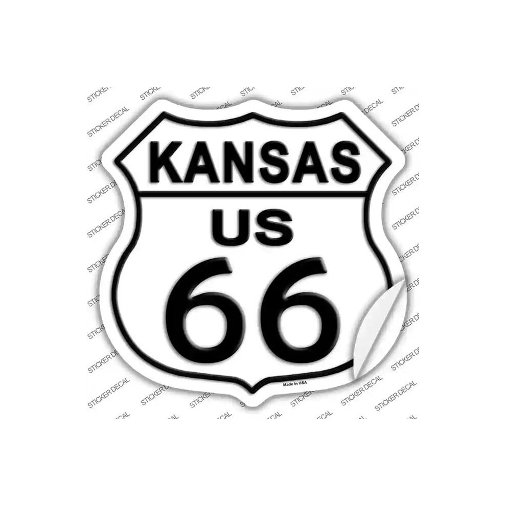 Smart Blonde Hs-104S-S Kansas Route 66 Novelty Highway Shield Sticker Decal - Small 731997825252