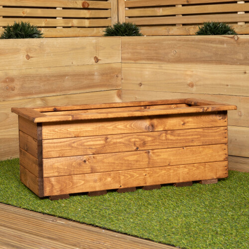Hand Made 72cm x 40cm Rustic Wooden Medium Garden Trough / Flower Bed Planter