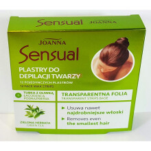 JOANNA SENSUAL Face depilation strips with green tea-12 pieces