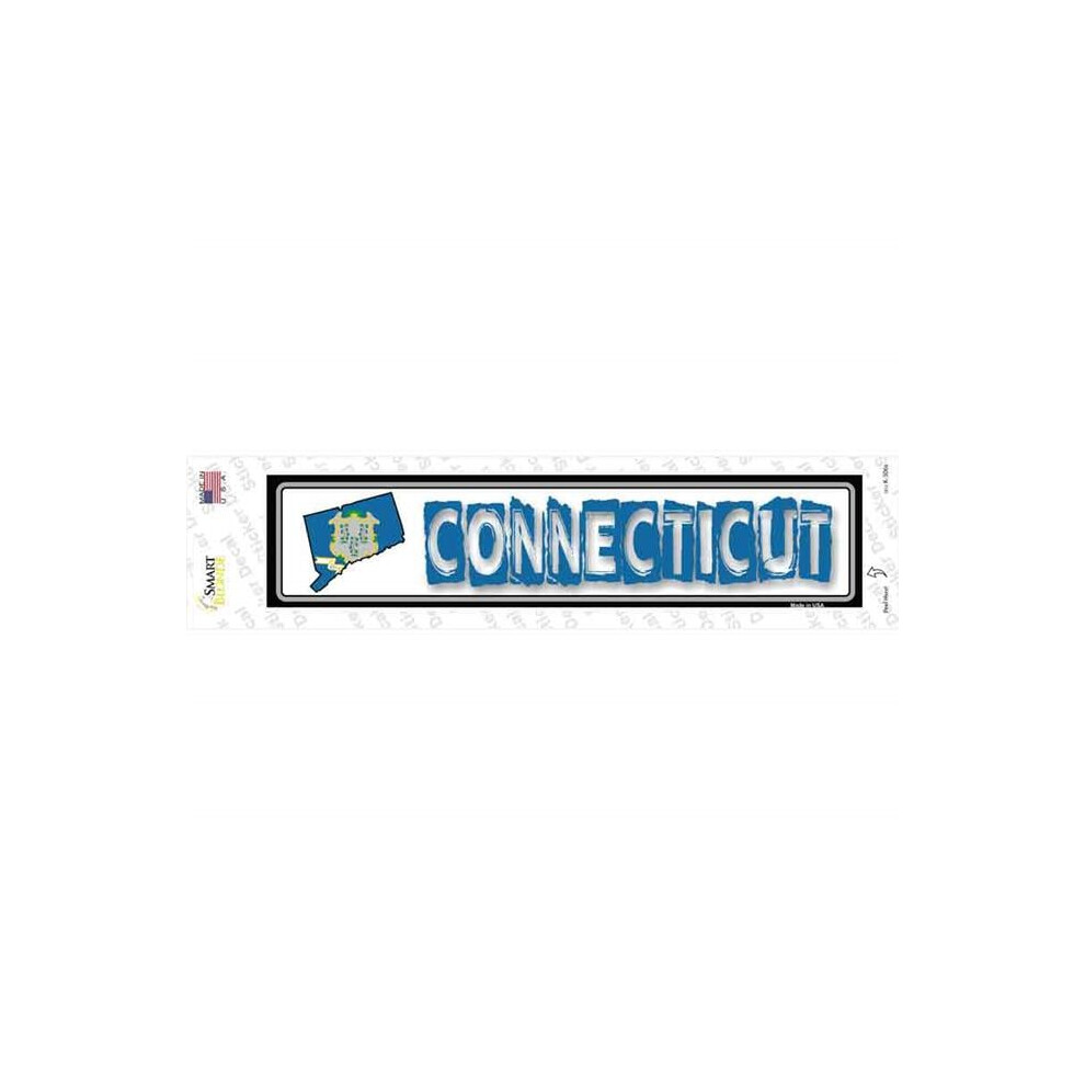 Smart Blonde K-306S-M Connecticut Outline Novelty Narrow Sticker Decal - Medium 731997918565