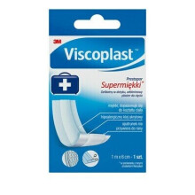 Viscoplast Prestopor, plaster do cięcia, supermiękki, biały, 1 m x 6 cm, 1 sztuka