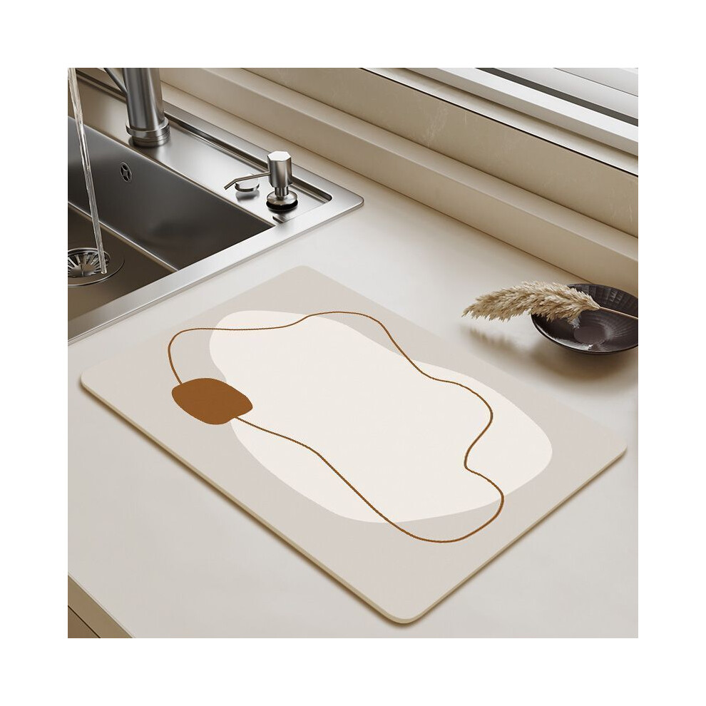 (Banqiu, 80X120cm 31.5X47.3in) Kitchen countertop no wash silicone drain pad countertop absorbent pad tableware drying pad coaster
