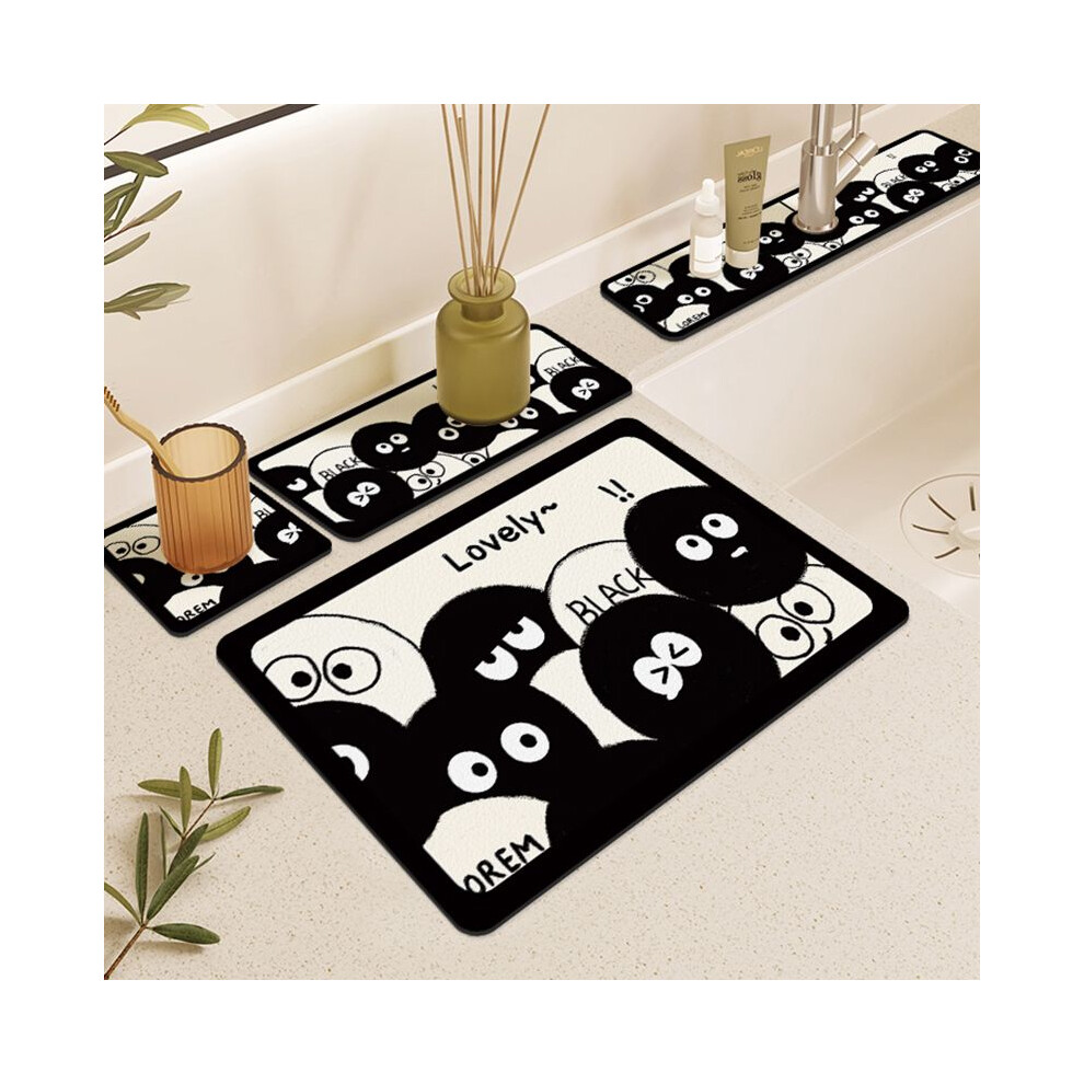 (cute briquettes, 80X120cm  31.5X47.3i) Diatom mud drain pad, kitchen countertop absorbent pad, toilet faucet pad