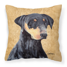 "Caroline's Treasures SC9126PW1414 Doberman Dekorativ Kudde, Stor, Flerfärgad"