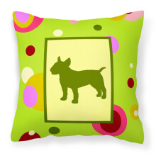 "Caroline's Treasures CK1018PW1414 Bull Terrier Dekorativ Kuddöverdrag, Stor, Flerfärgad"