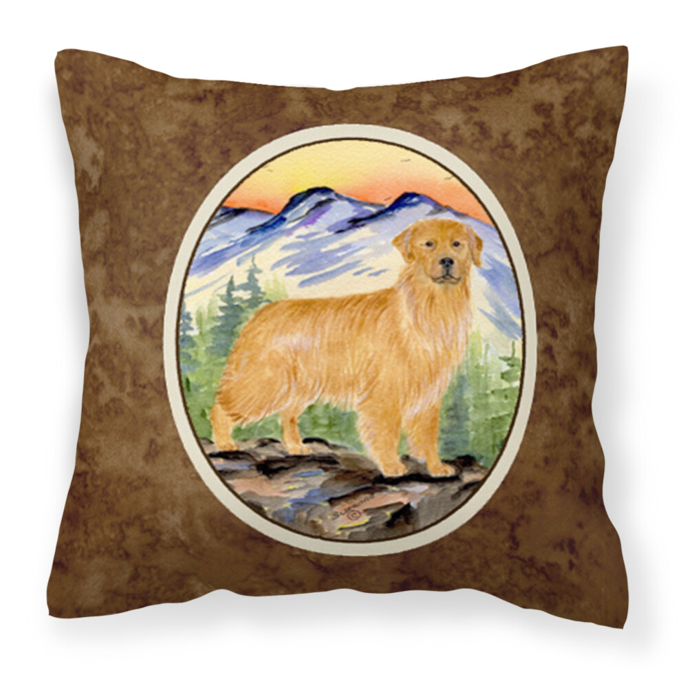 ""Caroline's Treasures SS8163PW1414 Golden Retriever Decoratief Canvas Stoffen Kussen Groot Veelkleurig""-image