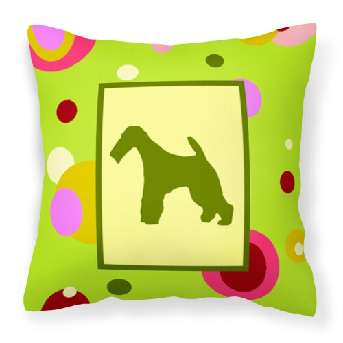 Cuscino Decorativo in Tessuto Canvas Fox Terrier, Grande, Multicolore