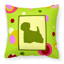 "Caroline's Treasures CK1065PW1414 Westie Dekorativ Kudde i Canvas, Stor, Flerfärgad"